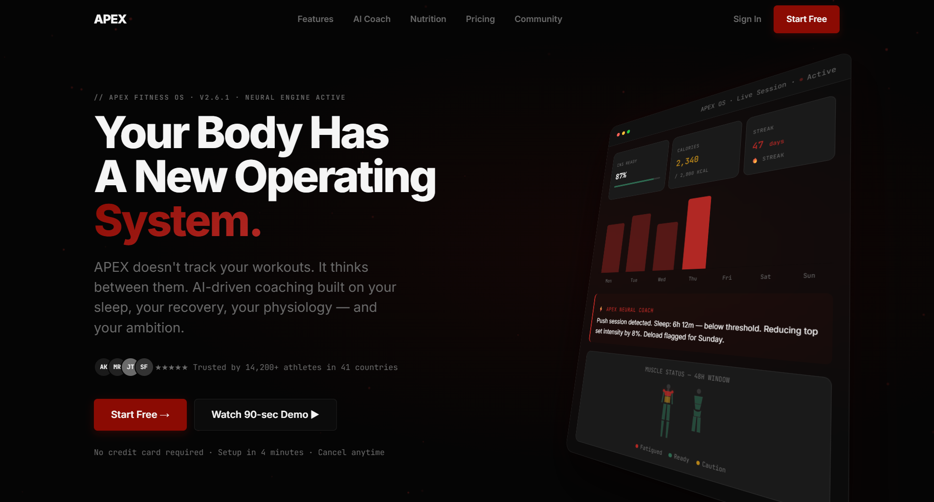 Apex Fitness AI Web App project screenshot