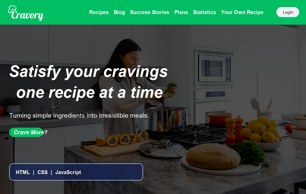 Cooking Recipes Website project screenshot